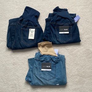 Lot of 3 pairs of brand new Indigo Blue plus size maternity pants size 2X
